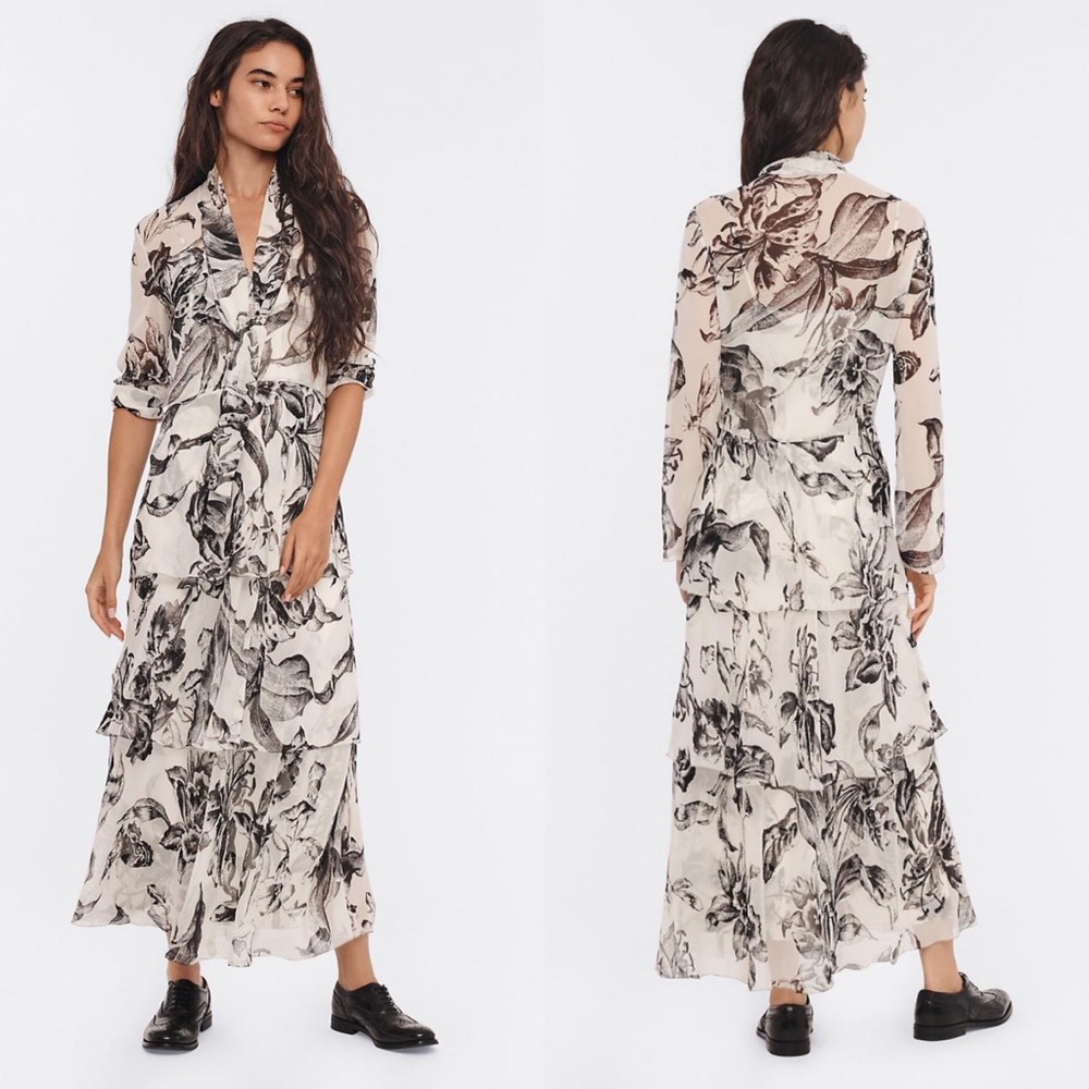 NWT DVF Anastasia Chiffon Maxi Dress - Picture 1 of 7
